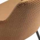 Öko-Ledersessel mit verzierter Rückenlehne und schwarzer Metallbasis, 2 Stück - Nima Viadurini