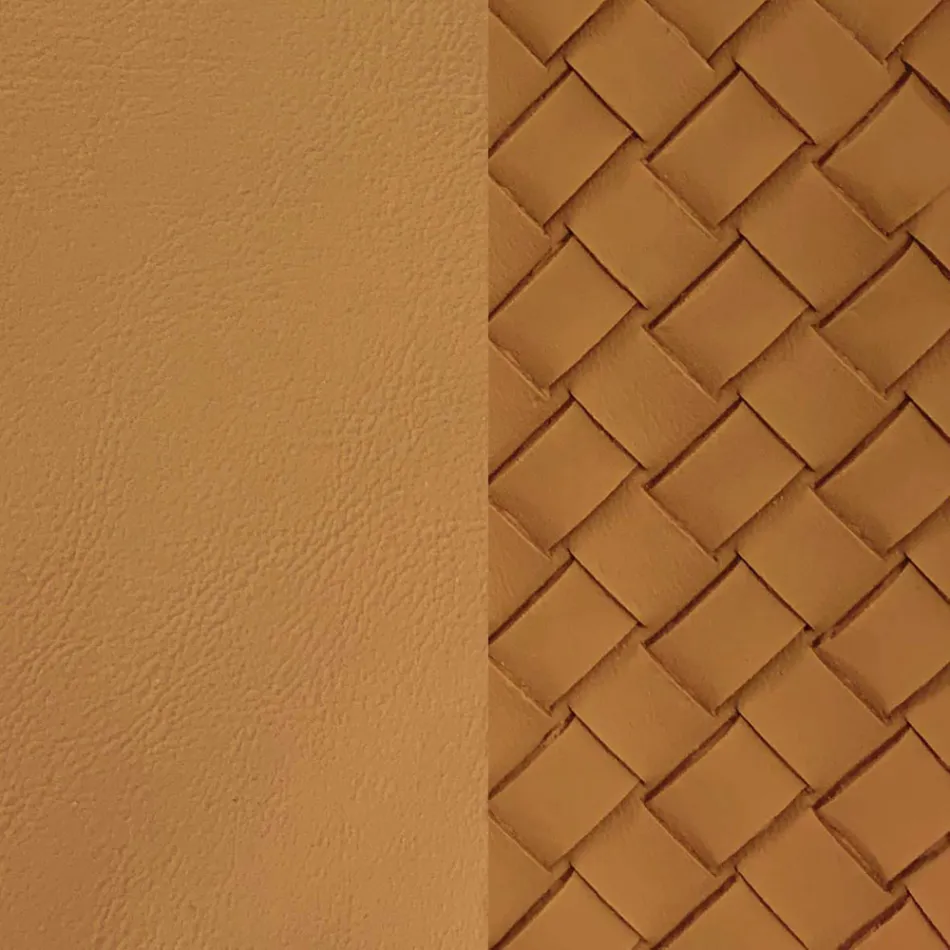 Öko-Ledersessel mit verzierter Rückenlehne und schwarzer Metallbasis, 2 Stück - Nima Viadurini