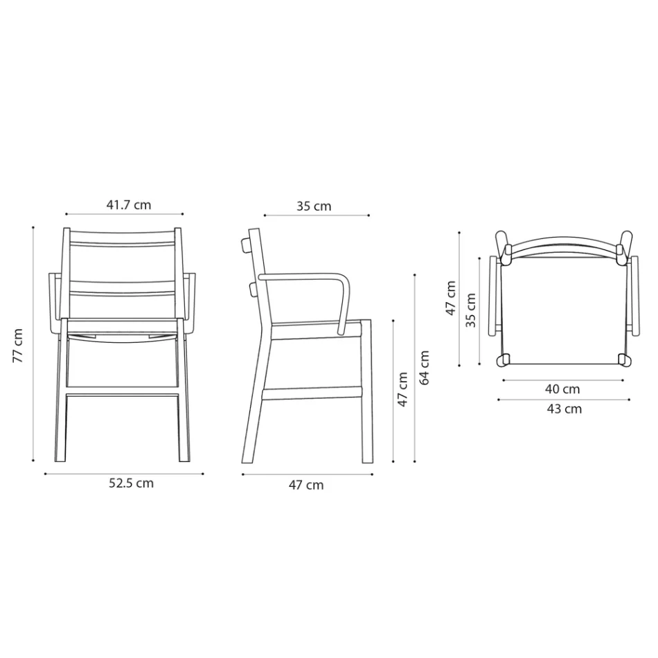 Stuhl aus massiver Buche mit Armlehnen und gepolstertem Sitz, hergestellt in Italien – Nora Viadurini