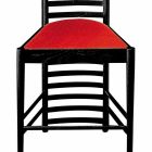 Stuhl aus schwarz lackierter Esche mit Sitz aus Baumwolle Made in Italy - Merapio Viadurini