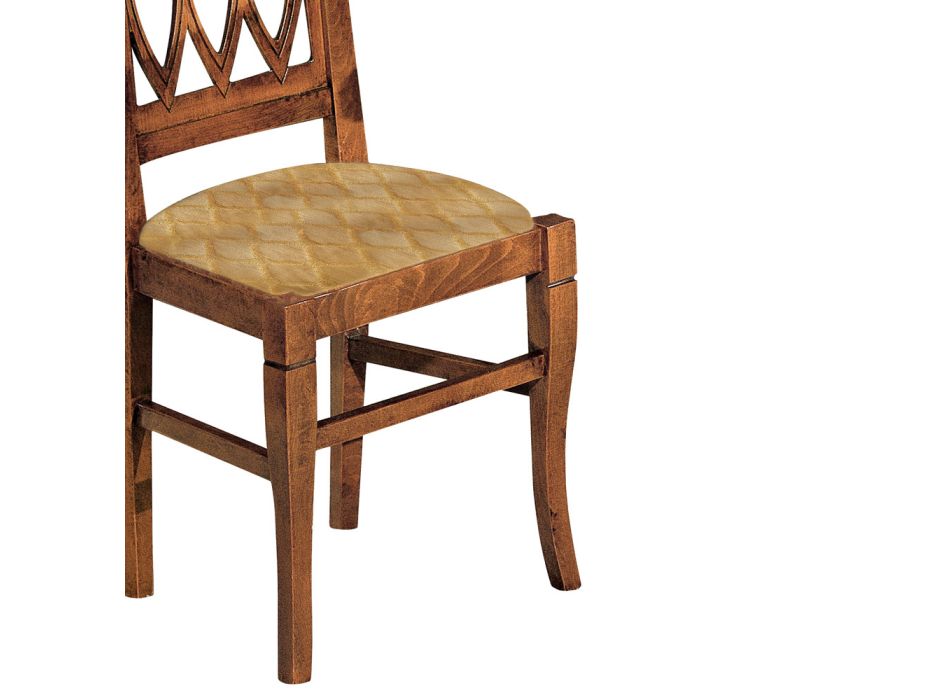 Stuhl aus Bassano-Holz und goldenem Barockstoff, hergestellt in Italien – Jasper Viadurini