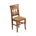 Stuhl aus Bassano-Holz und goldenem Barockstoff, hergestellt in Italien – Jasper