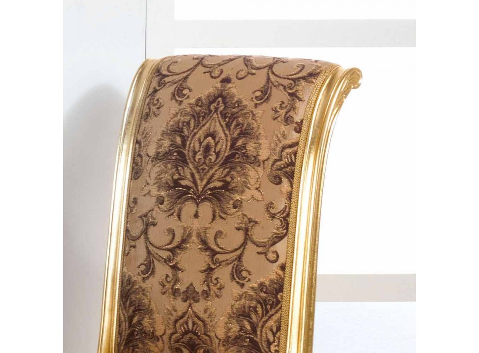 Holzstuhl mit klassischem Stil mit Blattgold Beinen Bellini Viadurini
