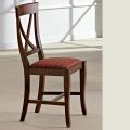Stuhl aus Holz und Stoff Klassisches Design mit gekreuzter Rückenlehne - Debussy