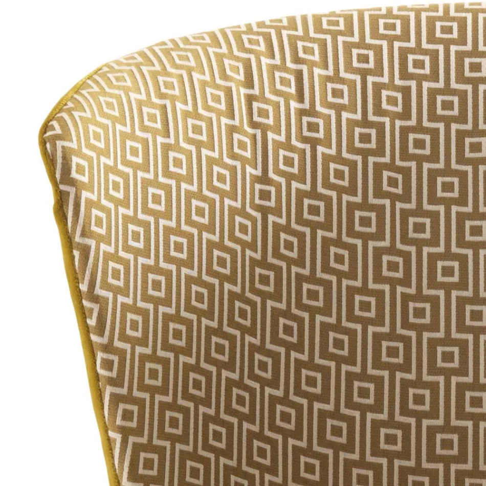 Polsterstuhl aus Massivholz Grilli York made in Italy, 2 Stücke Viadurini