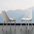 Metallstuhl komplett mit Nepitella-Ökoleder bezogen Viadurini