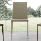 Caserta Metallstuhl mit Kunstleder bezogen, modernes Design Viadurini