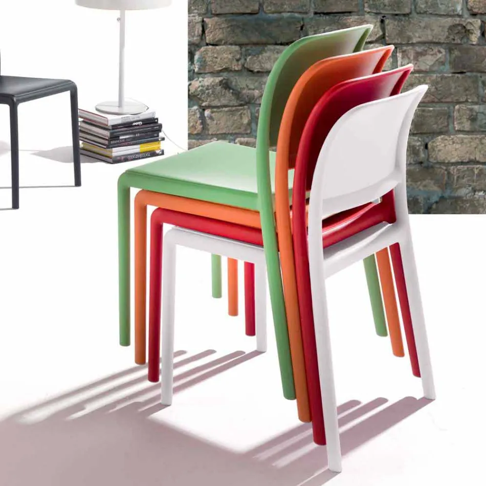 Stuhl aus Kunstharz und Glasfaser in modernem Design made in Italy Ravenna Viadurini