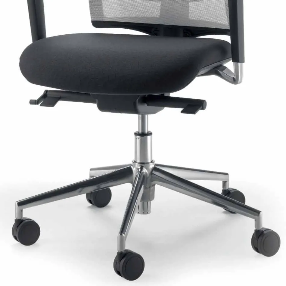 Mina halbseitiger und operativer Kunstlederstuhl in Italien hergestellt Viadurini