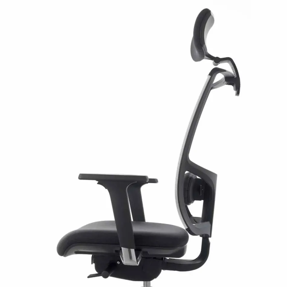 Mina halbseitiger und operativer Kunstlederstuhl in Italien hergestellt Viadurini