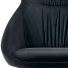 Stuhl aus Samt und RAL-lackiertem Stahl, hergestellt in Italien, 4 Stück – Mariapina Viadurini