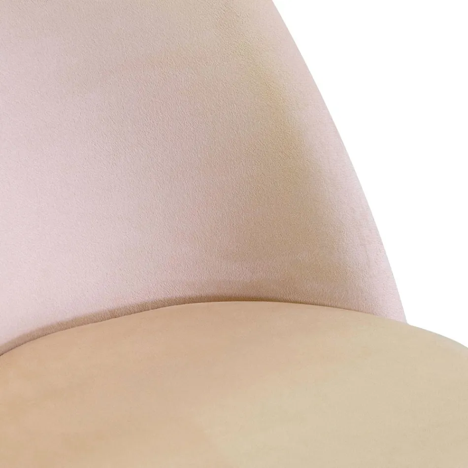 Samtstuhl und Metallgestell in verschiedenen Ausführungen - Penna Viadurini