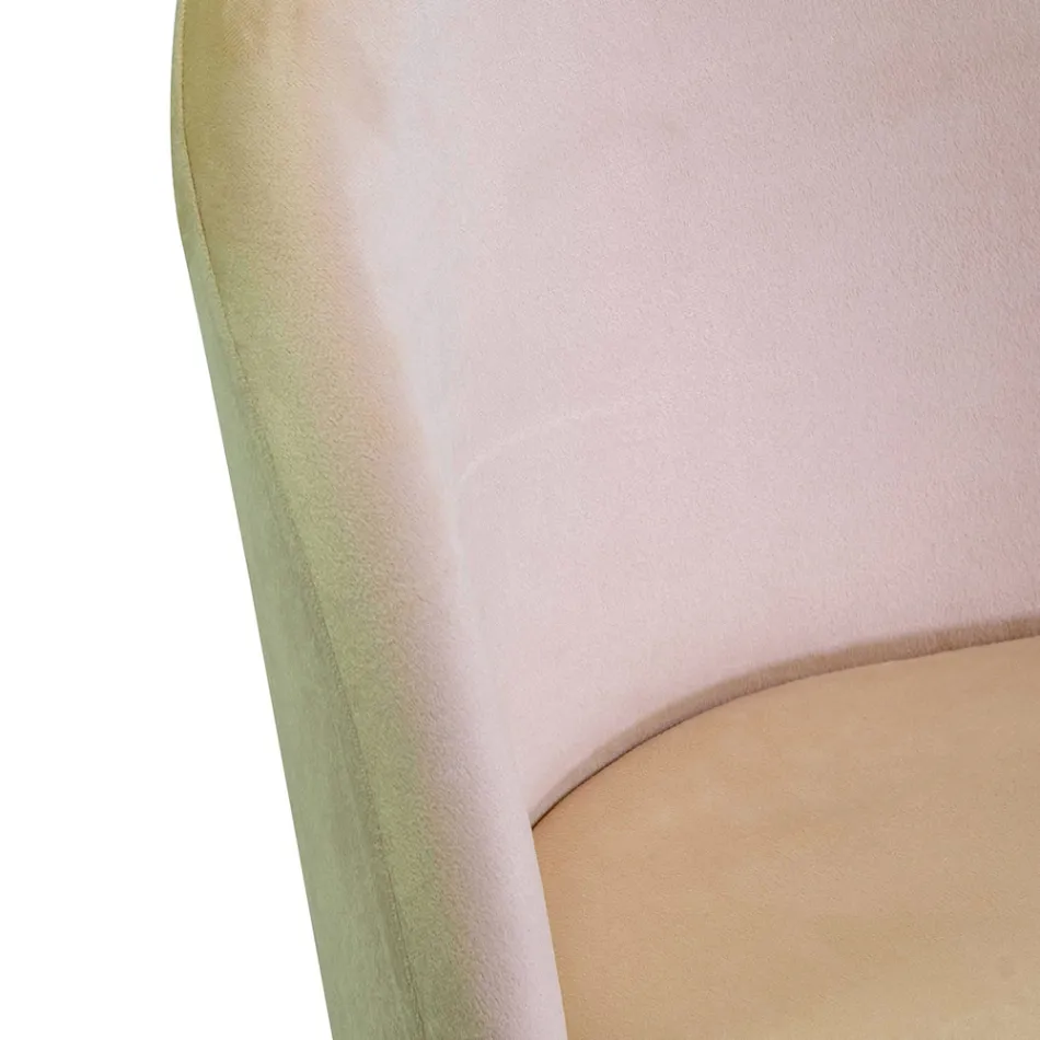 Samtstuhl und Metallgestell in verschiedenen Ausführungen - Penna Viadurini