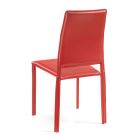 Stuhl komplett mit regeneriertem Leder gepolstert, hergestellt in Italien – Ruscello Viadurini