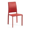 Stuhl komplett mit regeneriertem Leder gepolstert, hergestellt in Italien – Ruscello