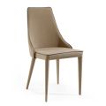 Stuhl komplett mit erdfarbenem Stoff gepolstert, hergestellt in Italien – Little Bear