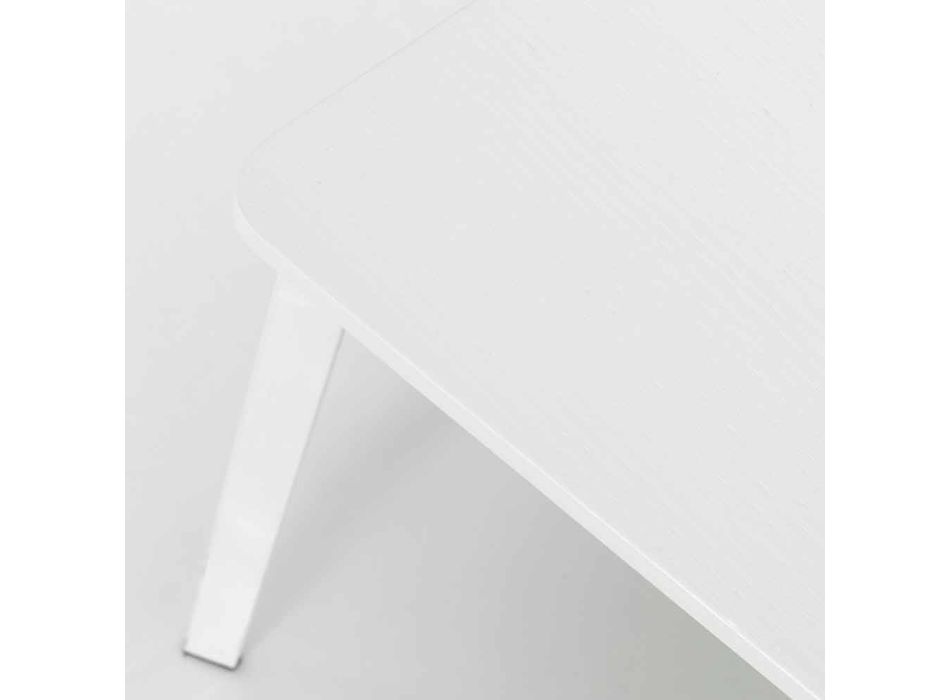 Moderner Designstuhl aus Holz und Metall, Elmas, 4 Stück Viadurini
