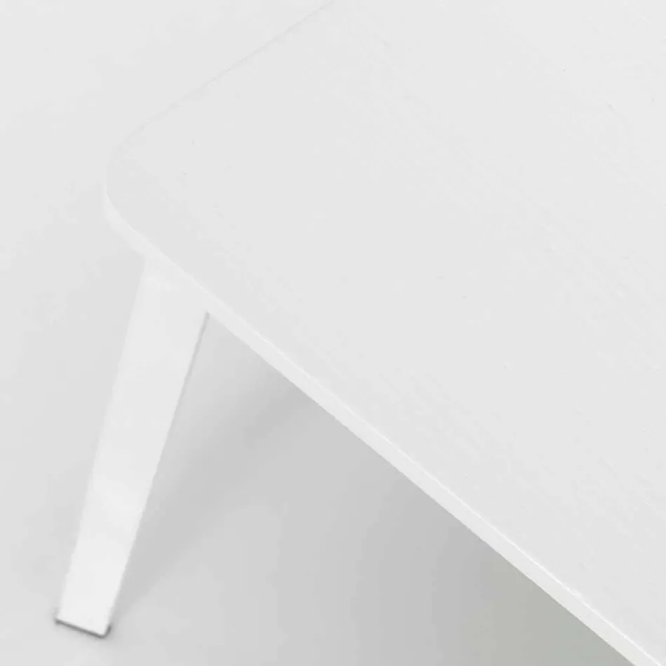 Moderner Designstuhl aus Holz und Metall, Elmas, 4 Stück Viadurini