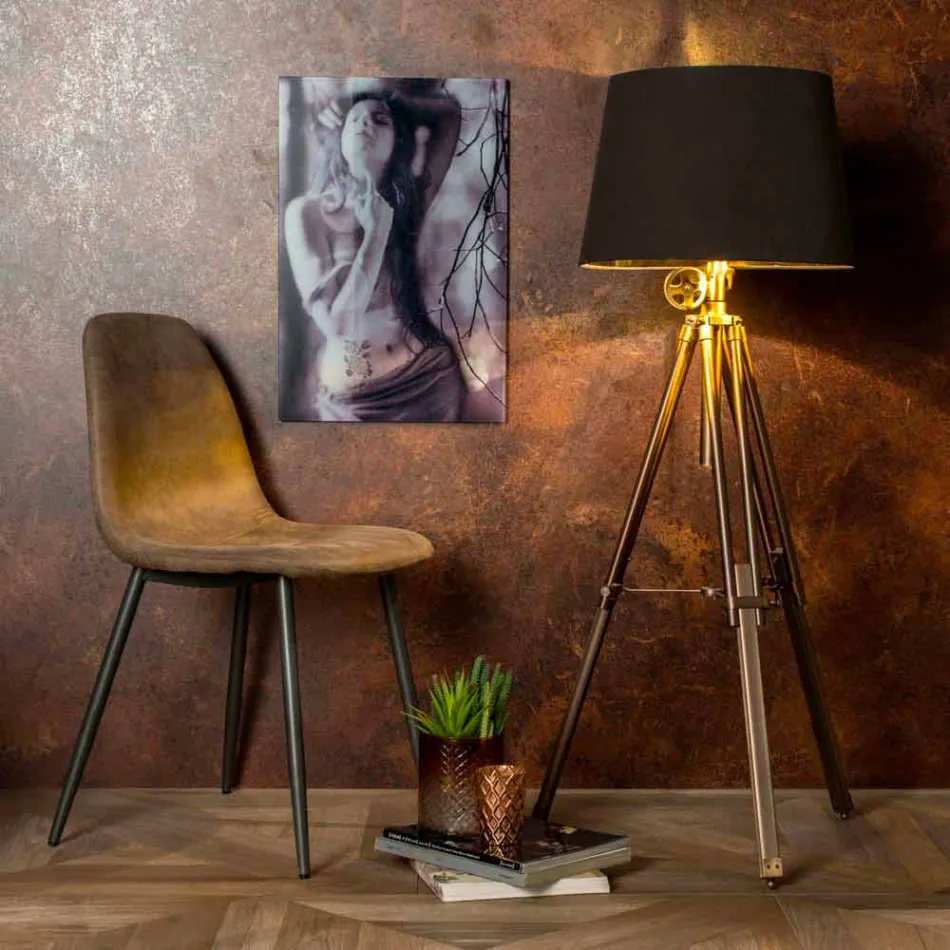 Wohnstuhl mit modernem Design aus Kunstleder, Elice, 4 Stück Viadurini