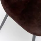 Wohnstuhl mit modernem Design aus Kunstleder, Elice, 4 Stück Viadurini