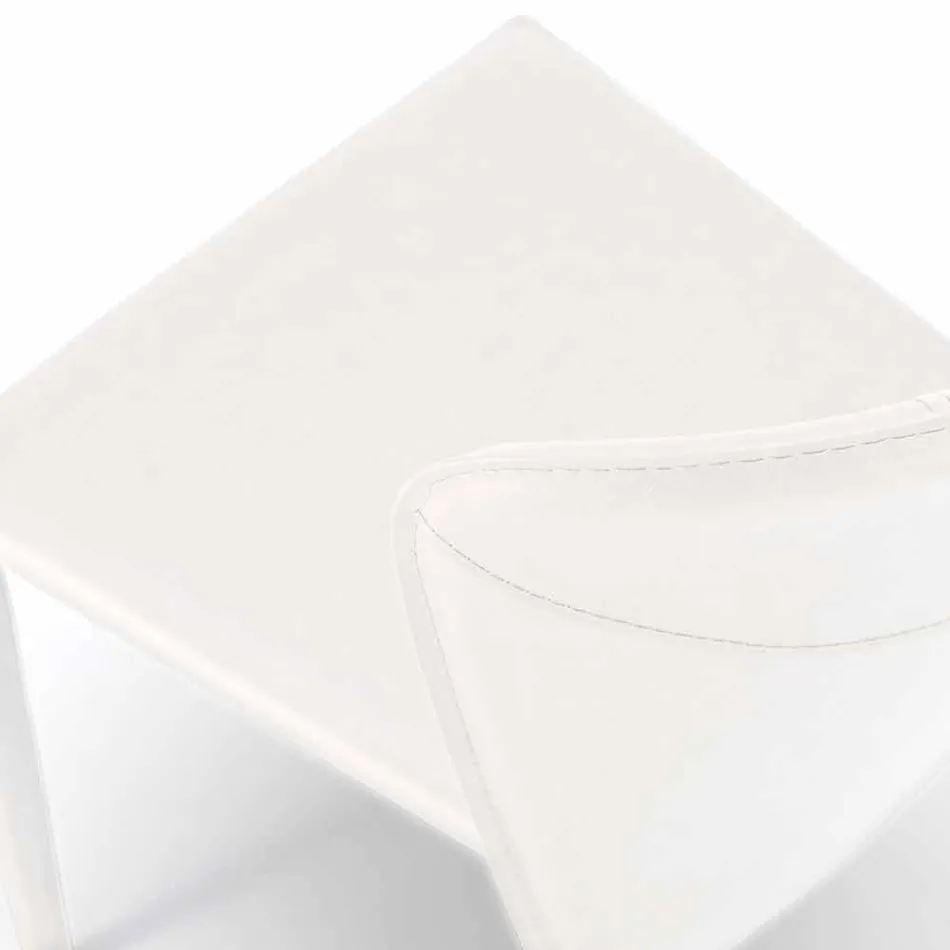 Moderner Wohnstuhl, komplett mit Kunstleder bezogen, Accadia, 4 Stück Viadurini