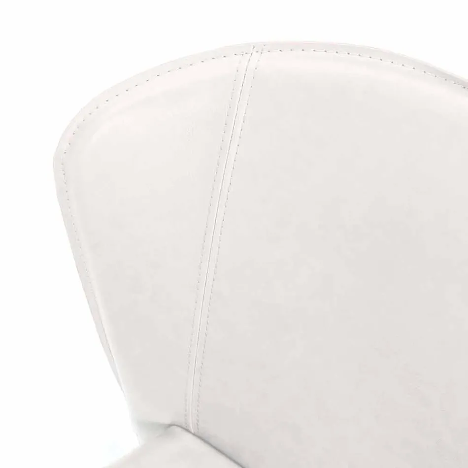 Moderner Wohnstuhl, komplett mit Kunstleder bezogen, Accadia, 4 Stück Viadurini