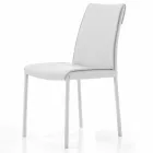 Moderner gepolsterter und gepolsterter Wohnstuhl, hergestellt in Italien – Monnalisa Viadurini