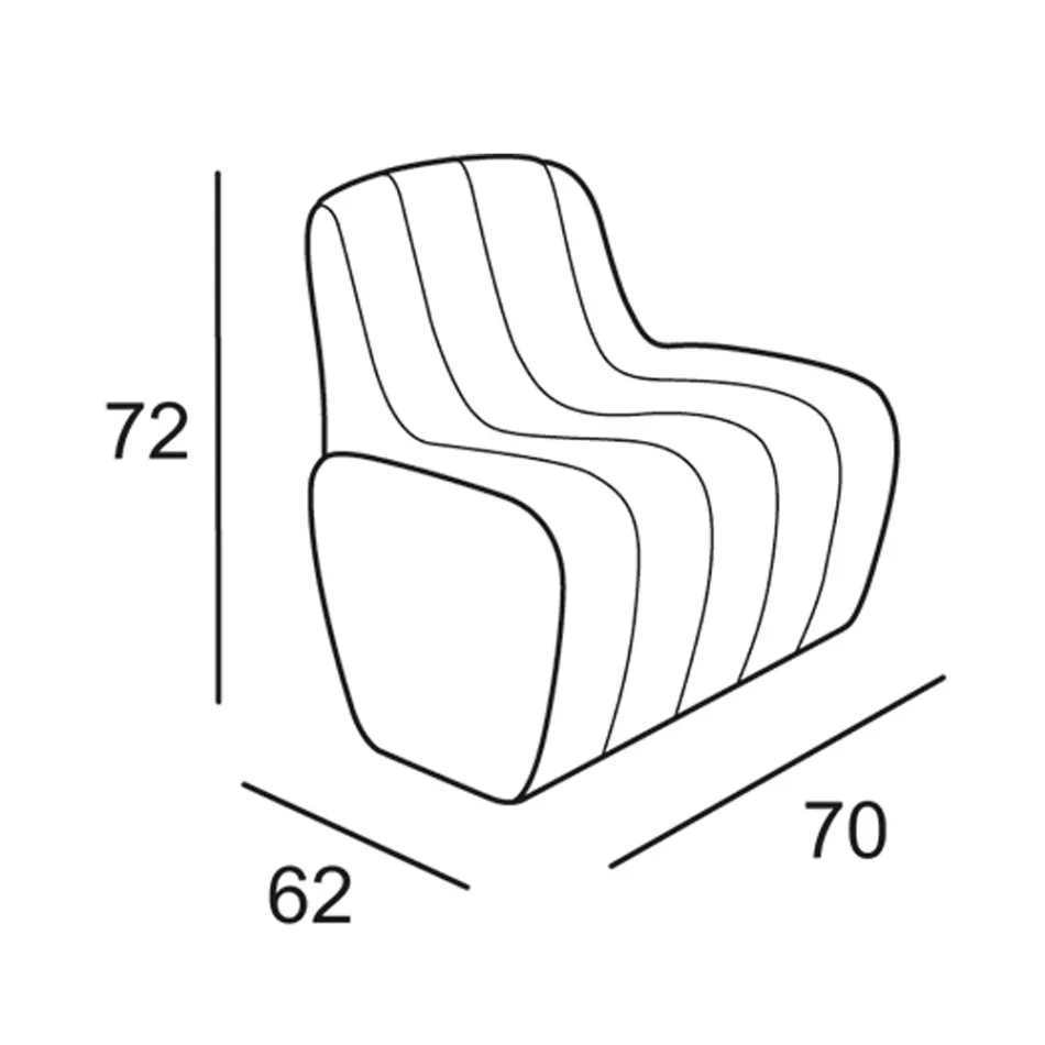Heller Gartenstuhl aus Polyethylen mit LED Made in Italy - Galatea Viadurini