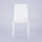 Moderner Wohnzimmerstuhl aus Öko-Leder und Metall, hergestellt in Italien – Reka Viadurini