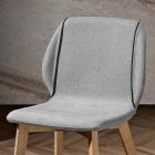 Moderner Stuhl mit elegantem Design aus Stoff mit Rand und Holz – Scarat Viadurini