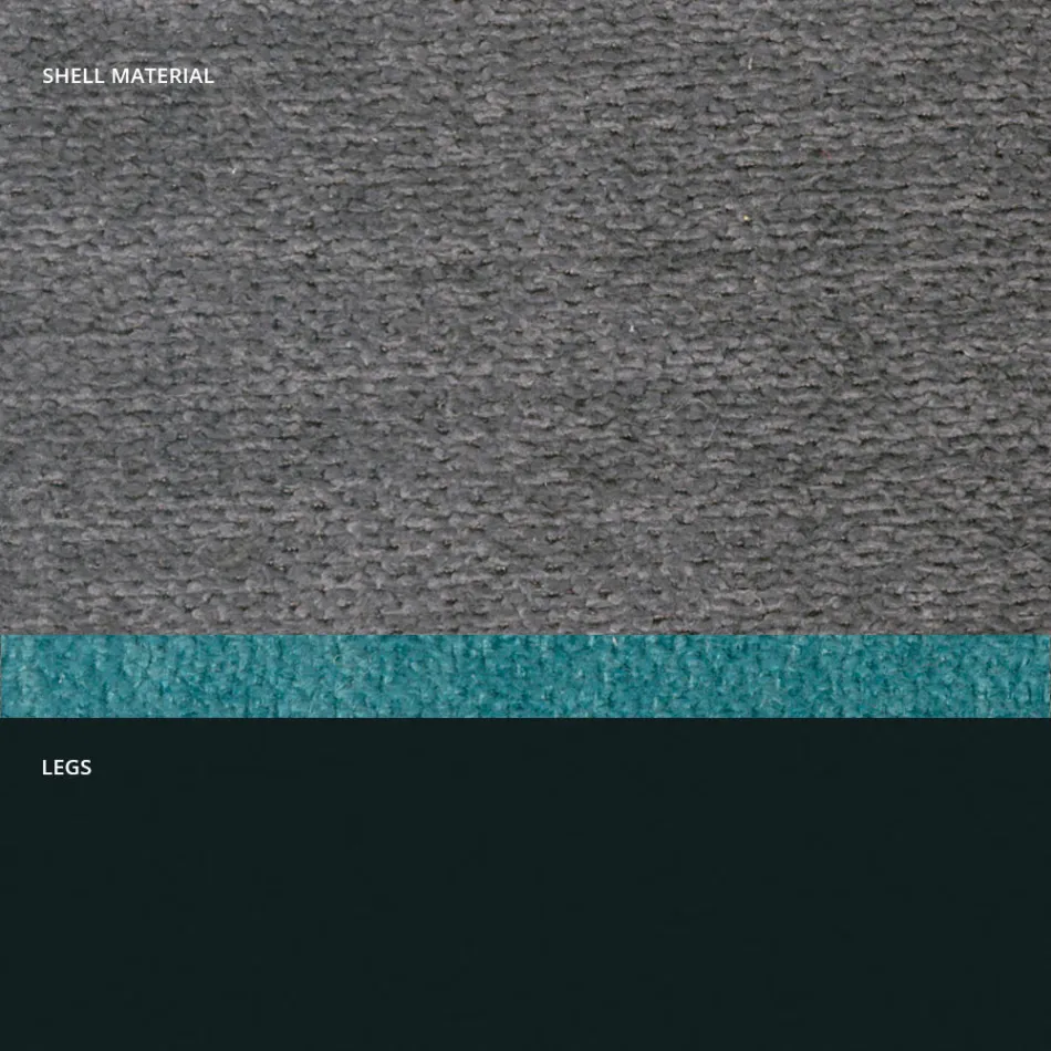 Moderner Stuhl aus Stoff und dreieckigen Beinen, hergestellt in Italien, Oriella Viadurini