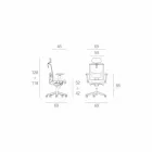 Operativer und halb Chefsessel aus Stoff hergestellt in Italien Mina Viadurini