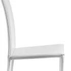 Designer-Esszimmerstuhl mit Lederbezug, hergestellt in Italien – Sissy Viadurini