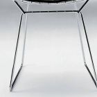 Esszimmerstuhl aus verchromtem Stahl und Leder Made in Italy - Beniamino Viadurini