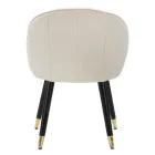 Esszimmerstuhl aus Holz mit Sitz mit Stoffbezug - Latina Viadurini