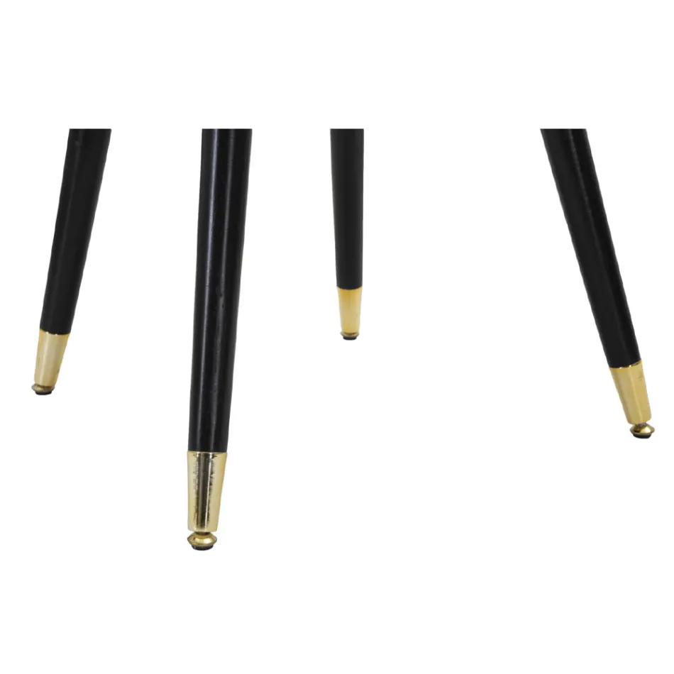 Esszimmerstuhl aus Holz mit Sitz mit Stoffbezug - Latina Viadurini