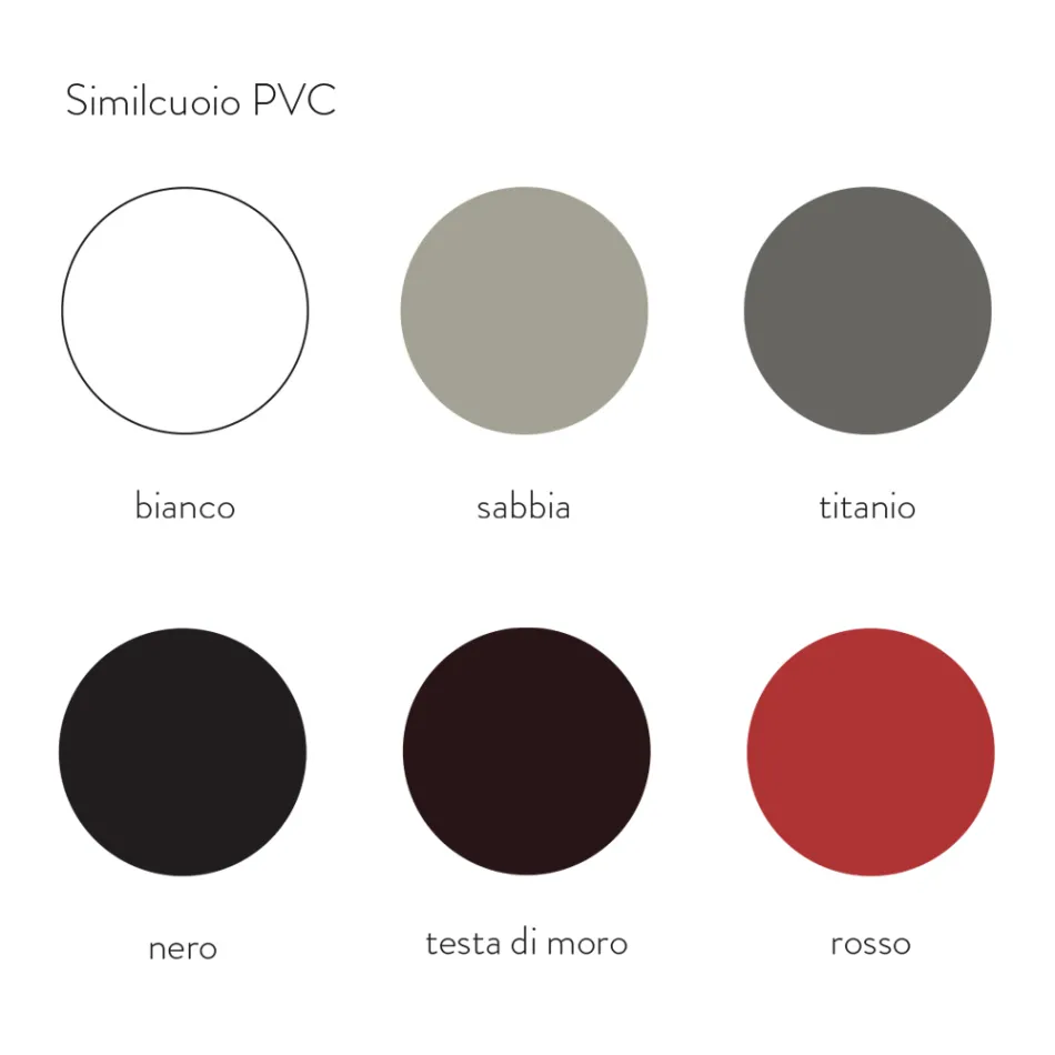 Esszimmerstuhl aus Metall mit Kunstleder bezogen, 4 Stück - Nadia Viadurini