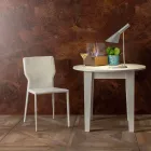 Esszimmerstuhl aus Metall, gepolstert mit Kunstleder, 4 Stück - Tittenfick Viadurini