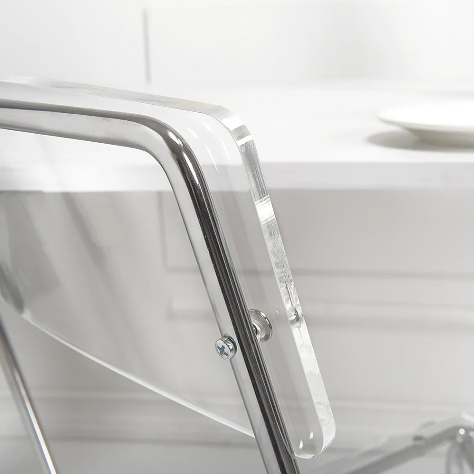 Esszimmerstuhl aus Plexiglas Made in Italy 2 Stück - Charlotte Viadurini