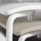 Esszimmerstuhl aus Polypropylen mit Metallfuß, 4 Stück - Alina Viadurini