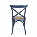 Esszimmerstuhl aus Rattan und Holz Klassisches Design Homemotion - Meridia Viadurini