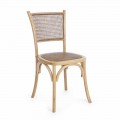 Esszimmerstuhl aus Rattan und Holz Klassisches Design Homemotion - Meridia