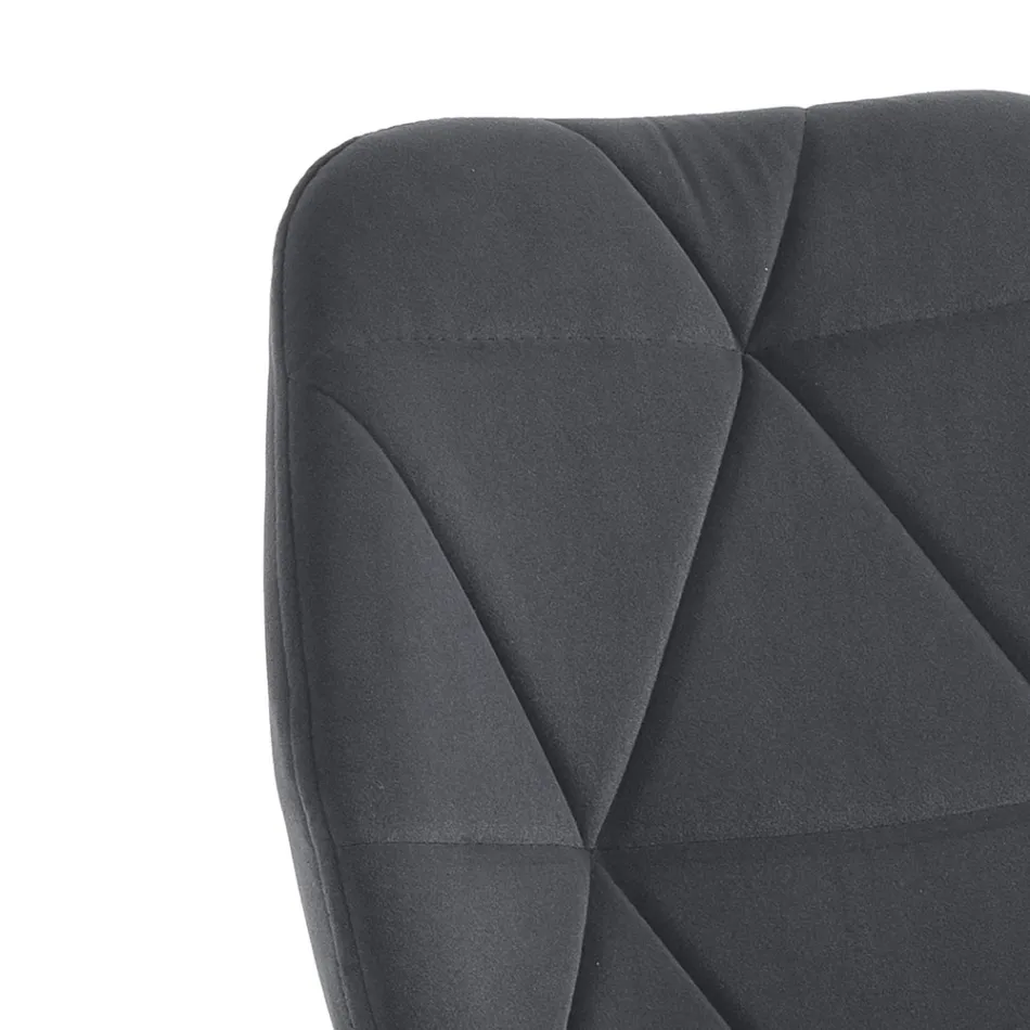 Esszimmerstuhl aus Stoff und goldenem Metall 4-teilig - Smeralda Viadurini