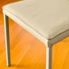 Bessie taubenfarbener Esszimmerstuhl aus Kunstleder, hergestellt in Italien Viadurini