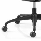 Drehbarer ergonomischer Design-Bürostuhl mit Armlehnen und Rollen - Meliva Viadurini