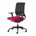 Drehbarer ergonomischer Design-Bürostuhl mit Armlehnen und Rollen - Meliva Viadurini