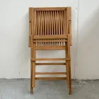 Klappbarer Outdoor-Teakholzstuhl mit Armlehnen – Yggdrasil Viadurini