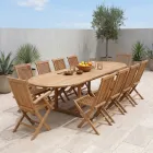 Klappbarer Gartenstuhl aus natürlichem Teak - Yggdrasil Viadurini