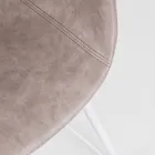 Stuhl-Sessel aus weißem oder schwarzem Stahl und Vintage-Ecoleder - Gongo Viadurini