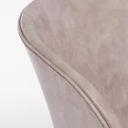 Stuhl-Sessel aus weißem oder schwarzem Stahl und Vintage-Ecoleder - Gongo Viadurini